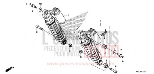 COUSSIN ARRIERE (CB1100NA/NAD) CB1100NAJ de 2018